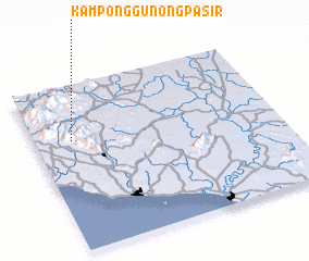 3d view of Kampong Gunong Pasir