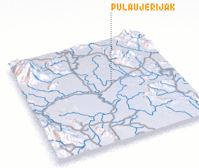 3d view of Pulau Jerijak