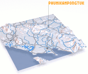 3d view of Phumĭ Kâmpóng Tuk