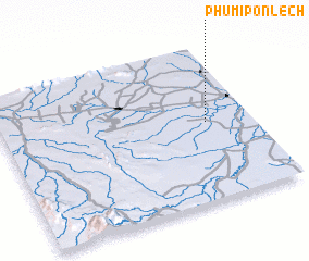 3d view of Phumĭ Pônlĕch