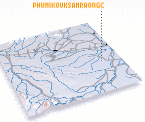 3d view of Phumĭ Koŭk Sâmraông (2)