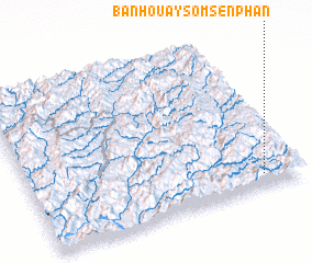 3d view of Ban Houaysôm-Sènphan