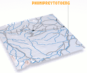 3d view of Phumĭ Prey Tôtœ̆ng