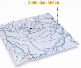 3d view of Phumĭ Kbal Spéan