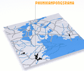 3d view of Phumĭ Kâmpóng Srâmâ