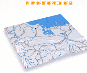 3d view of Phumĭ Dâmnăk Preăh Ângk