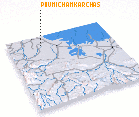 3d view of Phumĭ Châmkar Chăs