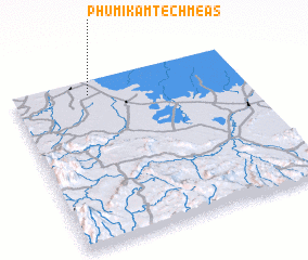 3d view of Phumĭ Kâmtéch Méas