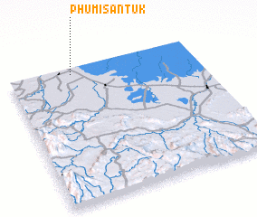 3d view of Phumĭ Sântŭk