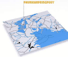 3d view of Phumĭ Kâmpring Puŏy