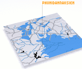 3d view of Phumĭ Dâmnak Siĕm