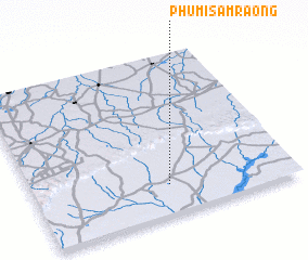 3d view of Phumĭ Sâmraông