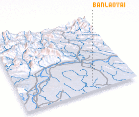 3d view of Ban Lao Yai