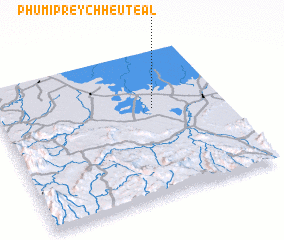 3d view of Phumĭ Prey Chheutéal