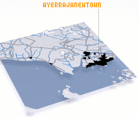 3d view of Ayer Raja New Town