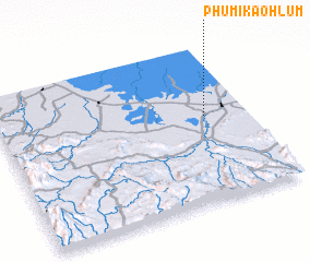 3d view of Phumĭ Kaôh Lŭm