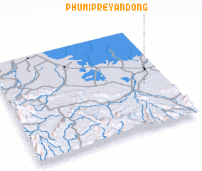 3d view of Phumĭ Prey Ândong