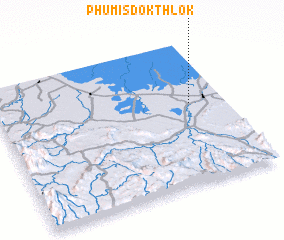 3d view of Phumĭ Sdŏk Thlŏk