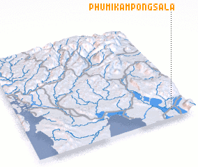 3d view of Phumĭ Kâmpóng Sala