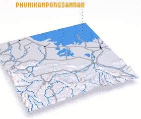 3d view of Phumĭ Kâmpóng Sâmnâr