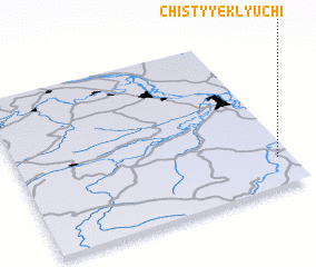 3d view of Chistyye Klyuchi