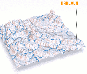 3d view of Bản Lo Um