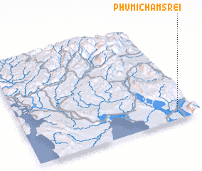 3d view of Phumĭ Chăm Srei