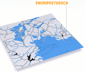 3d view of Phumĭ Prey Kroch