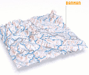 3d view of Bản Man