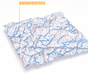 3d view of Bản Huôi Pong