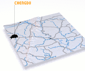 3d view of Chengdu