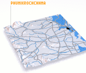 3d view of Phumĭ Kroch Chhma