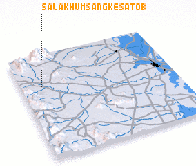 3d view of Sala Khŭm Sângkê Satôb