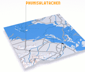 3d view of Phumĭ Sala Ta Chĕn