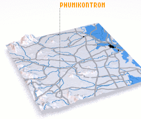 3d view of Phumĭ Kon Trom