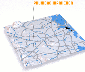 3d view of Phumĭ Daôh Kânhchôn