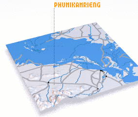 3d view of Phumĭ Kâmriĕng