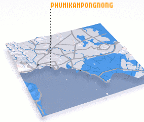 3d view of Phumĭ Kâmpóng Nóng