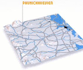 3d view of Phumĭ Chhkê Viĕn