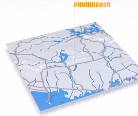 3d view of Phumĭ Kraôm