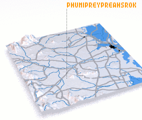 3d view of Phumĭ Prey Preăh Srŏk