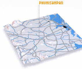 3d view of Phumĭ Sâmpan