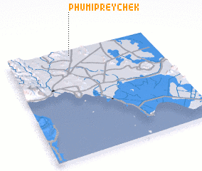 3d view of Phumĭ Prey Chék