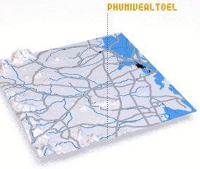 3d view of Phumĭ Véal Tœ̆l