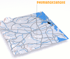 3d view of Phumĭ Ângk Sângkê