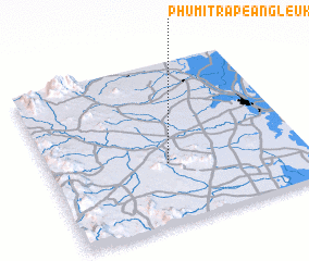 3d view of Phumĭ Trâpeăng Leuk