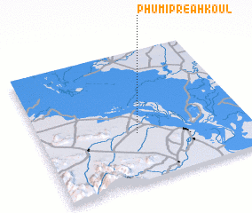 3d view of Phumĭ Preăh Koŭl