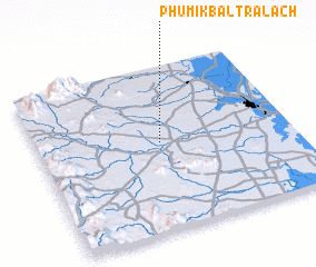 3d view of Phumĭ Kbal Trâlach