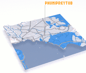 3d view of Phumĭ Prey Tób