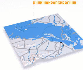 3d view of Phumĭ Kâmpóng Prâchŭm